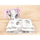 Lenjerie patut 3 piese, Qmini, Pentru patut 120x60 cm, Cu protectie laterala, Din bumbac certificat Oeko Tex Standard 100, Teddy Bear and Friends Pink
