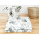 Lenjerie patut 3 piese, Qmini, Pentru patut 120x60 cm, Cu protectie laterala, Din bumbac certificat Oeko Tex Standard 100, Elephants on Rainbow