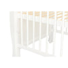 Patut din lemn bebe, 120x60 cm, Cu sina speciala pentru dentitie, Multifunctional, EN716-1, EN716-2, Alb, Qmini, Julia