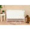 Patut din lemn bebe, 120x60 cm, Cu sina speciala pentru dentitie, Multifunctional, EN716-1, EN716-2, Alb, Qmini, Julia