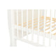 Patut din lemn bebe, 120x60 cm, Cu sertar, Cu sina speciala pentru dentitie, Multifunctional, EN716-1, EN716-2, Alb, Qmini, Julia