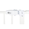 Poarta siguranta, Qmini, Thor, 74 - 109.4 cm, Inchidere automata, Sistem dublu de blocare, Otel, Garantie extinsa:3 ani, ASTM1004 si EN1930-2011, Alb - gogobaby.ro