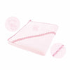 Prosop cu gluga, Qmini, Din bumbac, 80x80 cm, Pink