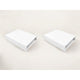 Set 2 cearceafuri cu elastic, Qmini, Pentru patut leagan sau patut co-sleeper, 90x50 cm, Din bumbac, Material certificat Oeko Tex Standard 100, White