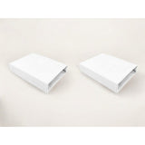 Set 2 cearceafuri cu elastic, Qmini, Pentru patut leagan sau patut co-sleeper, 90x50 cm, Din bumbac, Material certificat Oeko Tex Standard 100, White