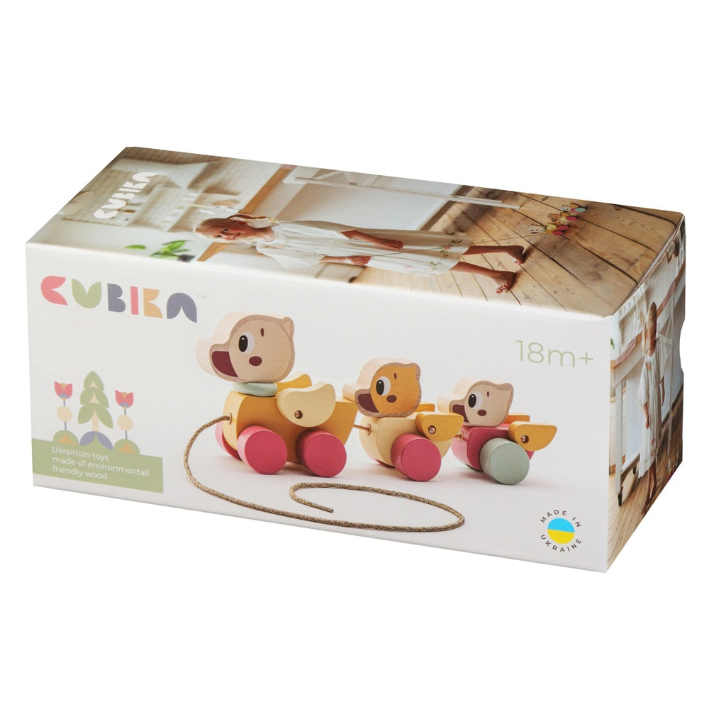 Jucarie din lemn, Cubika, Ratustele mele - Pastel - gogobaby.ro