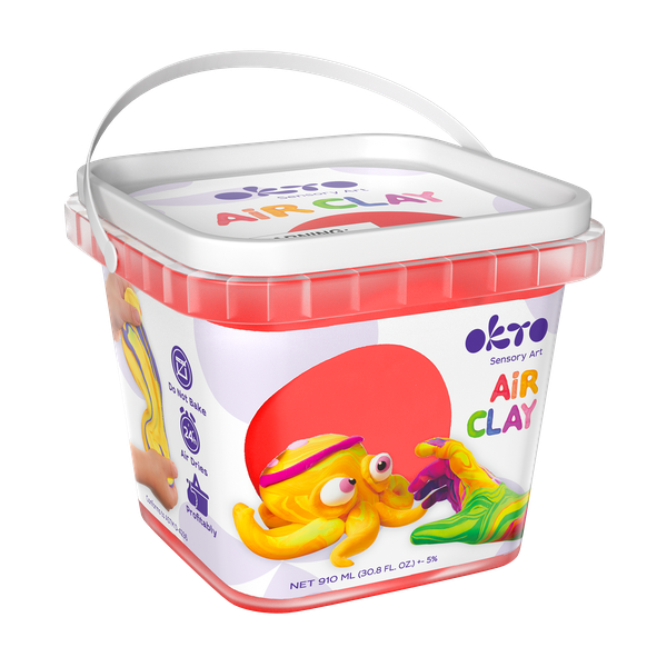 Air Clay pentru modelaj, 200g, Okto - Rosu - gogobaby.ro