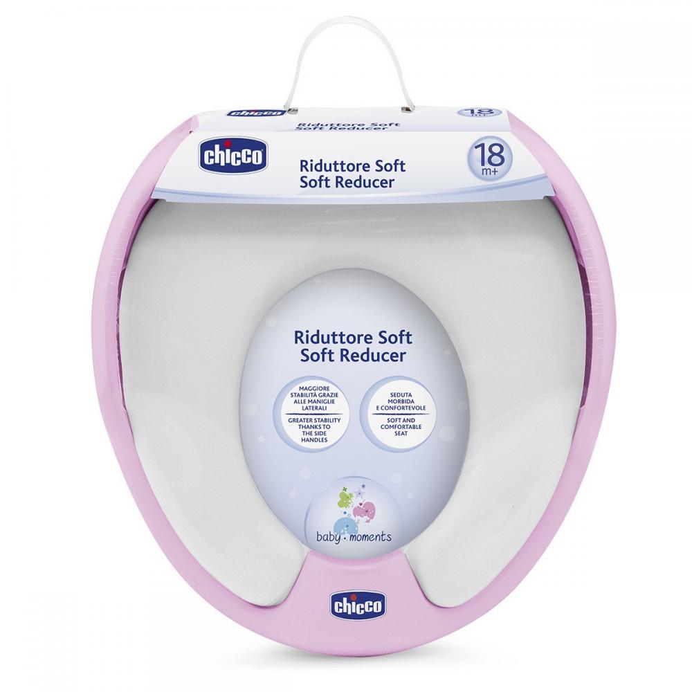Reductor Chicco pentru WC, soft, Roz, 18luni+