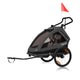Carucior si remorca de bicicleta, Lionelo, Cama, Multifunctional, Pentru 1 sau 2 copii, Cu sistem de absorbtie a socurilor SIQ, Geamuri cu protectie solara, Negru