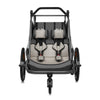 Carucior si remorca de bicicleta, Lionelo, Cama, Multifunctional, Pentru 1 sau 2 copii, Cu sistem de absorbtie a socurilor SIQ, Geamuri cu protectie solara, Negru