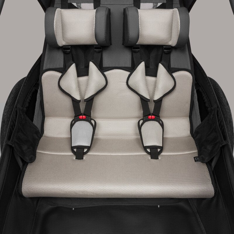 Carucior si remorca de bicicleta, Lionelo, Cama, Multifunctional, Pentru 1 sau 2 copii, Cu sistem de absorbtie a socurilor SIQ, Geamuri cu protectie solara, Negru - gogobaby.ro