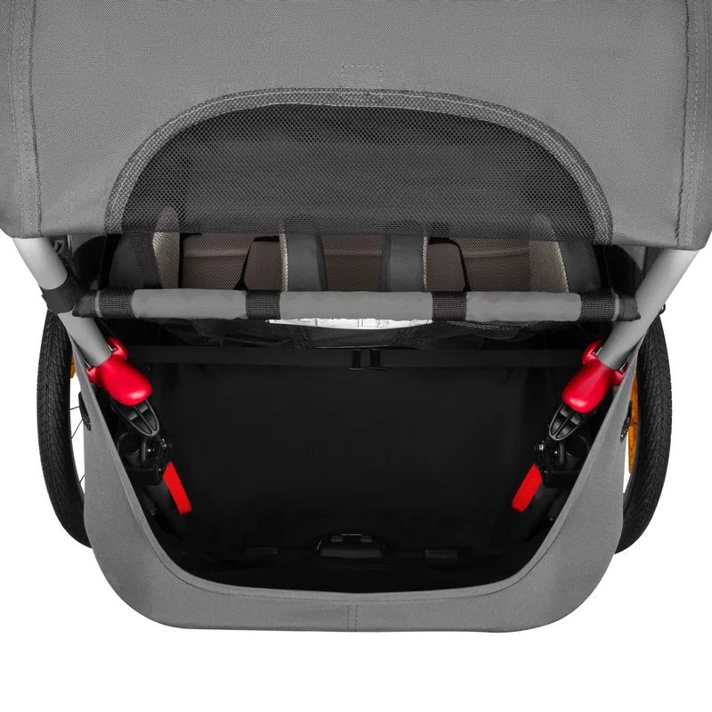 Carucior si remorca de bicicleta, Lionelo, Cama, Multifunctional, Pentru 1 sau 2 copii, Cu sistem de absorbtie a socurilor SIQ, Geamuri cu protectie solara, Negru