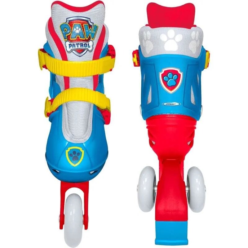 Role evolutive, Stamp, Paw Patrol, De la incepator la avansat, Cu 3 roti, Ajustabile, Inchidere prin velcro, Cu frana, Marime 27-30, Multicolor