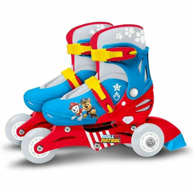 Role evolutive, Stamp, Paw Patrol, De la incepator la avansat, Cu 3 roti, Ajustabile, Inchidere prin velcro, Cu frana, Marime 27-30, Multicolor
