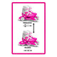 Role, Stamp, De la incepator la avansat, Cu 3 roti, Ajustabile, Inchidere prin velcro, Cu frana, Marime 27-30, Barbie