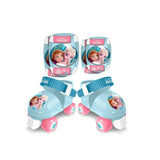 Role, Stamp, Disney, Frozen, Include protectii genunchi, Cu 4 roti, Ajustabile, Inchidere prin velcro, Marime 23-27, Albastru