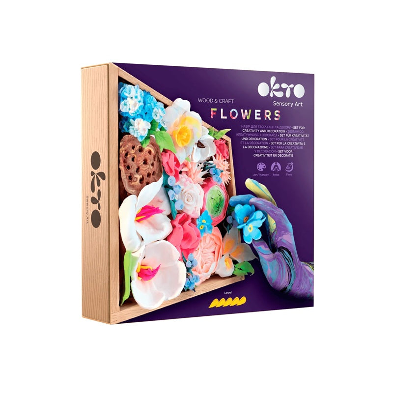Set creatie Wood & Craft - Flowers, 21*21cm - Romance - gogobaby.ro