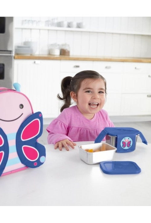 Skip Hop Kit pentru pranz din otel inoxidabil Zoo - Fluture - gogobaby.ro