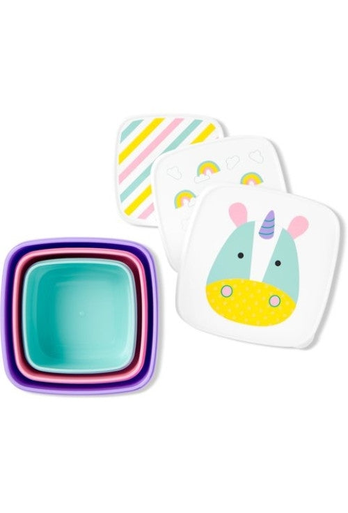Skip Hop Set 3 cutii pentru pranz Zoo - Unicorn