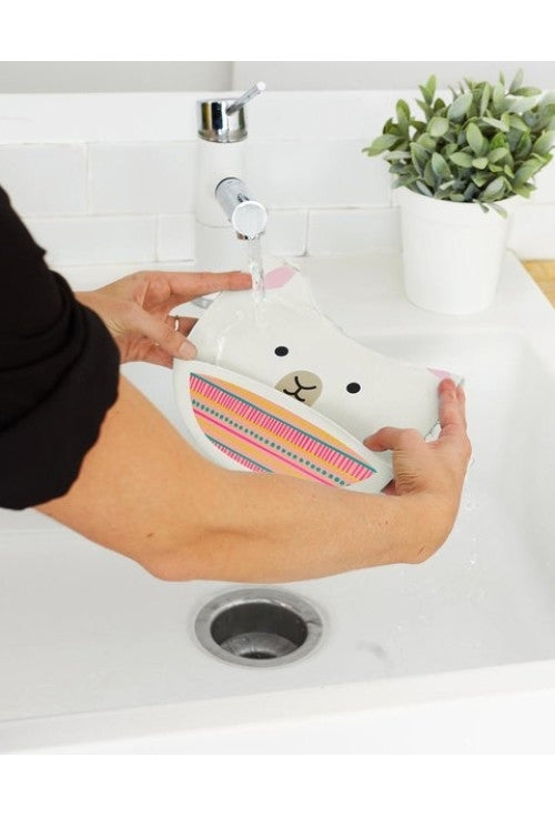 Skip Hop Bavetica de silicon Fold & Go Zoo - Lama - gogobaby.ro