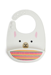 Skip Hop Bavetica de silicon Fold & Go Zoo - Lama