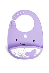 Skip Hop Bavetica de silicon Fold & Go Zoo - Balena