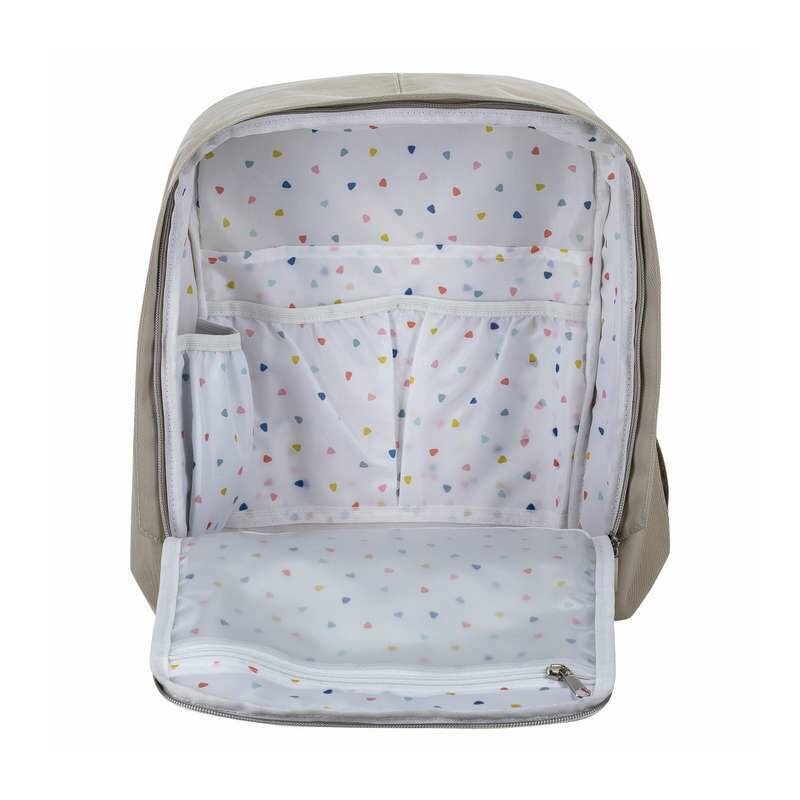 Rucsac pentru mamici, FreeON, Style, Impermeabil, Cu multiple buzunare, Bine compartimentat, Cu prindere universala de carucior, 28x28x12 cm, Grey/Beige - gogobaby.ro