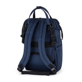 Rucsac pentru mamici, Petite&Mars, Jack, Cu 11 compartimente, Cu buzunare termice, Saltea de infasat inclusa, 30 x 42 x 15 cm, Albastru