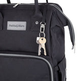 Rucsac pentru mamici, Petite&Mars, Jack, Cu 11 compartimente, Cu buzunare termice, Saltea de infasat inclusa, 30 x 42 x 15 cm, Albastru