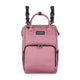 Rucsac pentru mamici, Petite&Mars, Jack, Cu 11 compartimente, Cu buzunare termice, Saltea de infasat inclusa, 30 x 42 x 15 cm, Dusty Rose