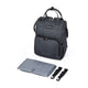 Rucsac pentru mamici, Petite&Mars, Jack, Cu 11 compartimente, Cu buzunare termice, Saltea de infasat inclusa, 30 x 42 x 15 cm, Ultimate Grey
