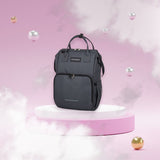 Rucsac pentru mamici, Petite&Mars, Jack, Cu 11 compartimente, Cu buzunare termice, Saltea de infasat inclusa, 30 x 42 x 15 cm, Ultimate Grey
