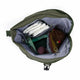 Rucsac pentru mamici, Petite&Mars, Jackob, Compartimentare multipla, Buzunare termoizolante si impermeabile si pentru laptop, Sistem prindere carucior, Include salteluta de infasat, 30 x 46 x 15 cm, Verde