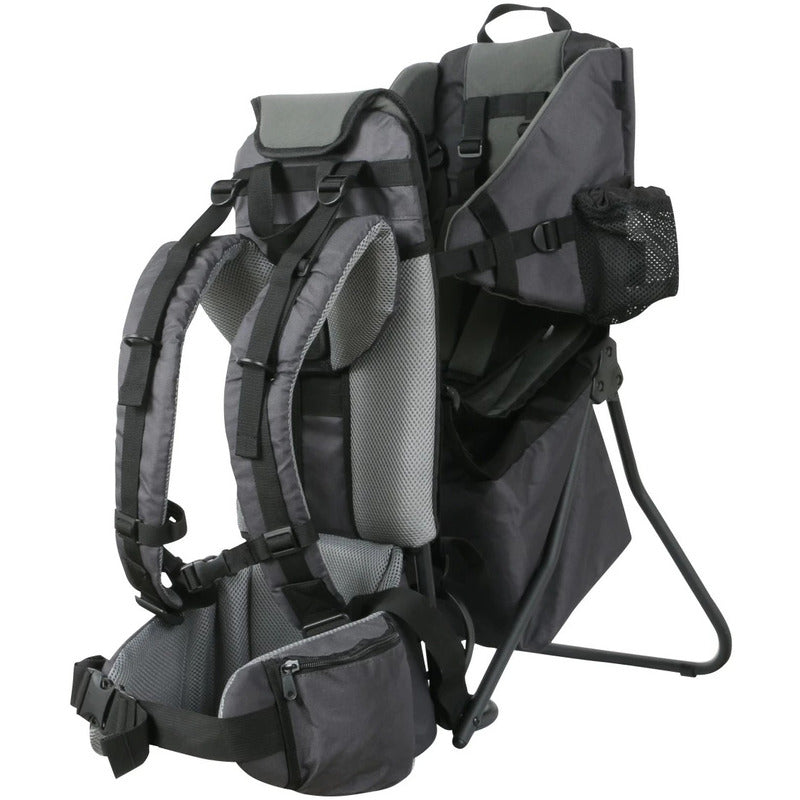 Rucsac pentru transportul copiilor, FreeON, Mount, Cu acoperis, Cu multiple compartimente, 87.5 x 38 x 77 cm, Conform cu standardul european de securitate EN 13209-1:2022, Grey