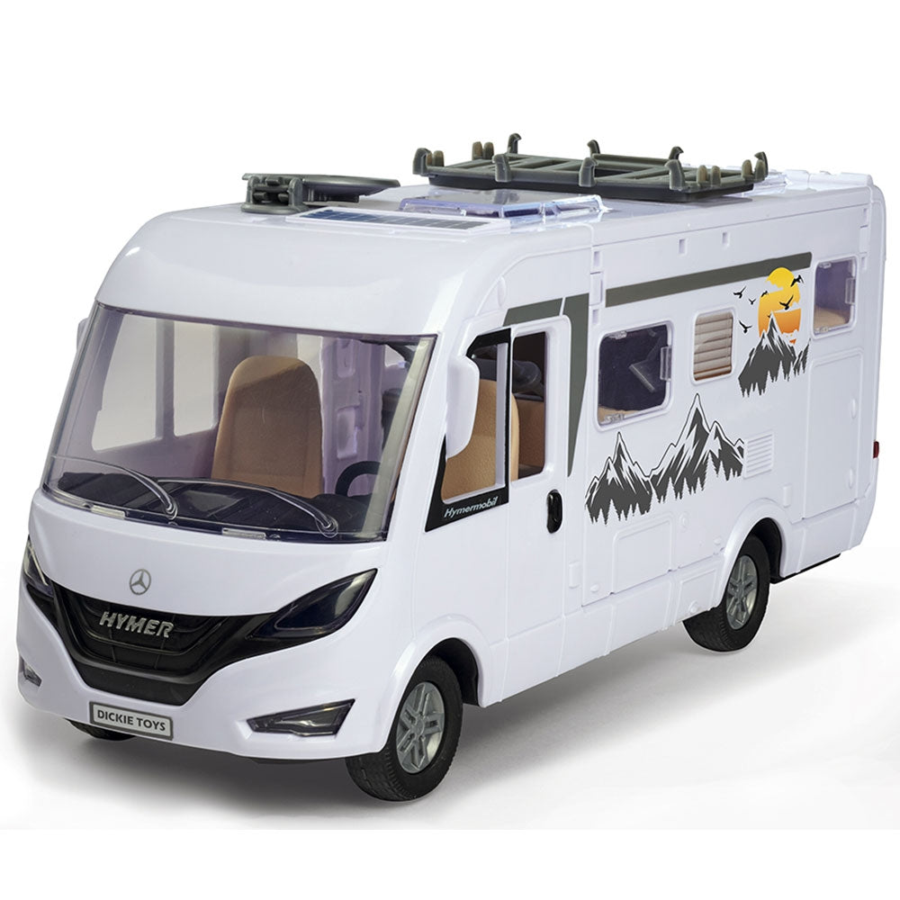 Rulota Dickie Toys Camper Hymer Camping Van Class B cu figurina si accesorii - gogobaby.ro