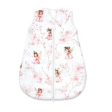 Sac de dormit, MimiNu, Pentru bebelusi, De iarna, Din bumbac certificat Oeko Tex Standard 100, Cu fermoar, 70 cm, 0 - 6 luni, 2.5 Tog, Fairy Pink