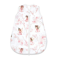 Sac de dormit, MimiNu, Pentru bebelusi, De iarna, Din bumbac certificat Oeko Tex Standard 100, Cu fermoar, 70 cm, 0 - 6 luni, 2.5 Tog, Fairy Pink