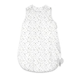 Sac de dormit, MimiNu, Pentru bebelusi, De iarna, Din bumbac certificat Oeko Tex Standard 100, Cu fermoar lateral, Cu capse pe umar, 74 cm, 0 - 6 luni, 2.5 Tog, Mini Gray Stars