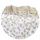 Sac de dormit, MimiNu, Premium, Cu picioruse, De iarna, Din bumbac certificat Oeko Tex Standard 100, Cu dantela si volan, 90 cm, S, Meadow