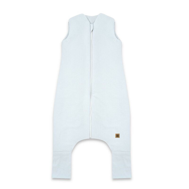 Sac de dormit, MimiNu, Premium, Cu picioruse, De iarna, Din bumbac interlock certificat Oeko Tex Standard 100, Cu fermoar, 1 - 2.5 ani, S, Soft Blue - gogobaby.ro