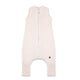 Sac de dormit, MimiNu, Premium, Cu picioruse, De iarna, Din bumbac interlock certificat Oeko Tex Standard 100, Cu fermoar, 2 - 6 ani, M, Soft Powder Pink Stripes