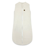 Sac de dormit, MimiNu, Premium, Din bumbac interlock, Materiale certificate Oeko Tex Standard 100, Cu fermoar, 3 - 12 luni, 2.5 Tog, Soft Beige