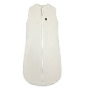 Sac de dormit, MimiNu, Premium, Din bumbac interlock, Materiale certificate Oeko Tex Standard 100, Cu fermoar, 3 - 12 luni, 2.5 Tog, Soft Beige
