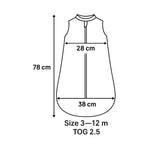 Sac de dormit, MimiNu, Premium, Din bumbac interlock, Materiale certificate Oeko Tex Standard 100, Cu fermoar, 3 - 12 luni, 2.5 Tog, Soft Ecru