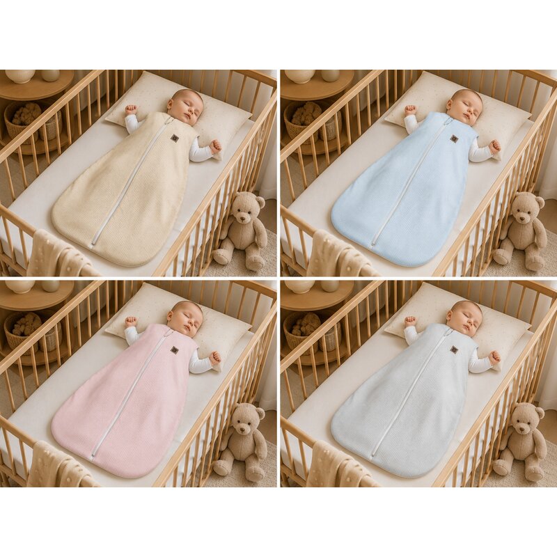 Sac de dormit, MimiNu, Premium, Din bumbac interlock, Materiale certificate Oeko Tex Standard 100, Cu fermoar, 3 - 12 luni, 2.5 Tog, Soft Powder Pink