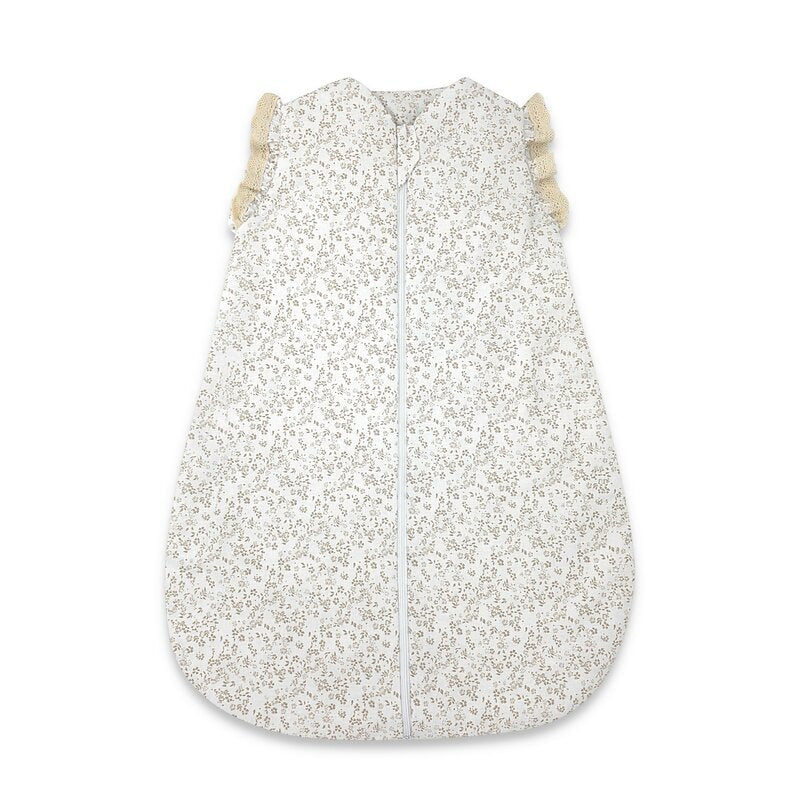 Sac de dormit, MimiNu, Premium, Pentru bebelusi, De iarna, Din bumbac certificat Oeko Tex Standard 100, Cu dantela si volan, 70 cm, 2.5 Tog, Meadow - gogobaby.ro