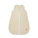 Sac de dormit, Qmini, Cu fermoar, Pentru bebelusi, De iarna, Din muselina dubla, 70 cm, Material certificat Oeko Tex Standard 100, Warm Beige