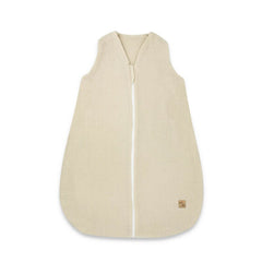 Sac de dormit, Qmini, Cu fermoar, Pentru bebelusi, De iarna, Din muselina dubla, 70 cm, Material certificat Oeko Tex Standard 100, Warm Beige
