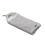 Sac de iarna cu gluga, Jane, Mims Plus, Pentru carucior si scoica auto, 88 x 43 cm, Inchidere cu nasturi si fermoar, Dim Grey