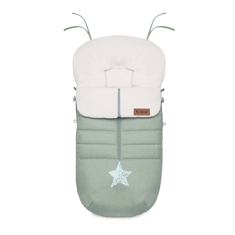 Sac de iarna, Jane, Nest, Pentru carucior, Universal, 95 x 46 cm, Material interior din fleece, Forest Green